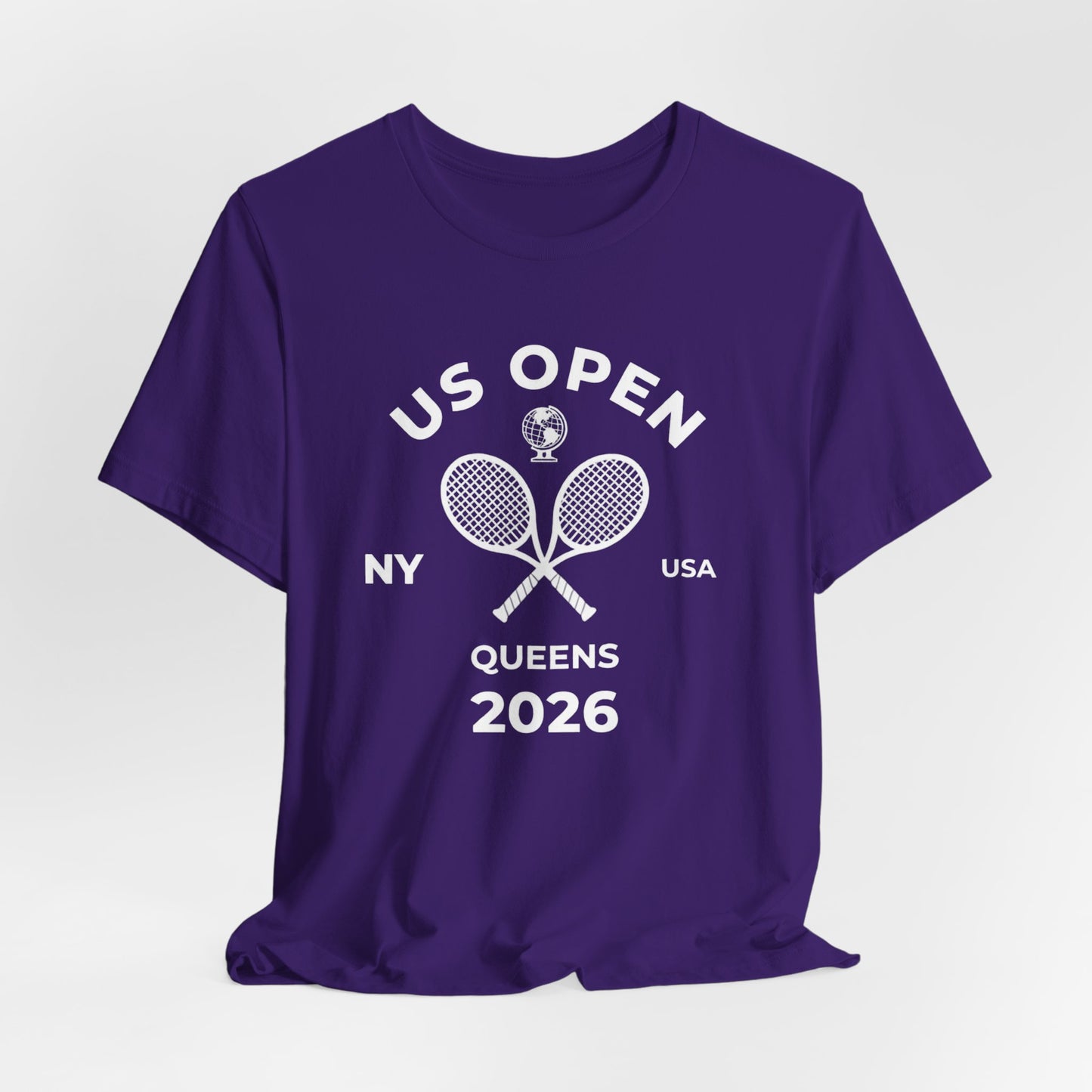 US Open Queens 2026 Tennis Tee — NY USA Vintage Racket T-Shirt