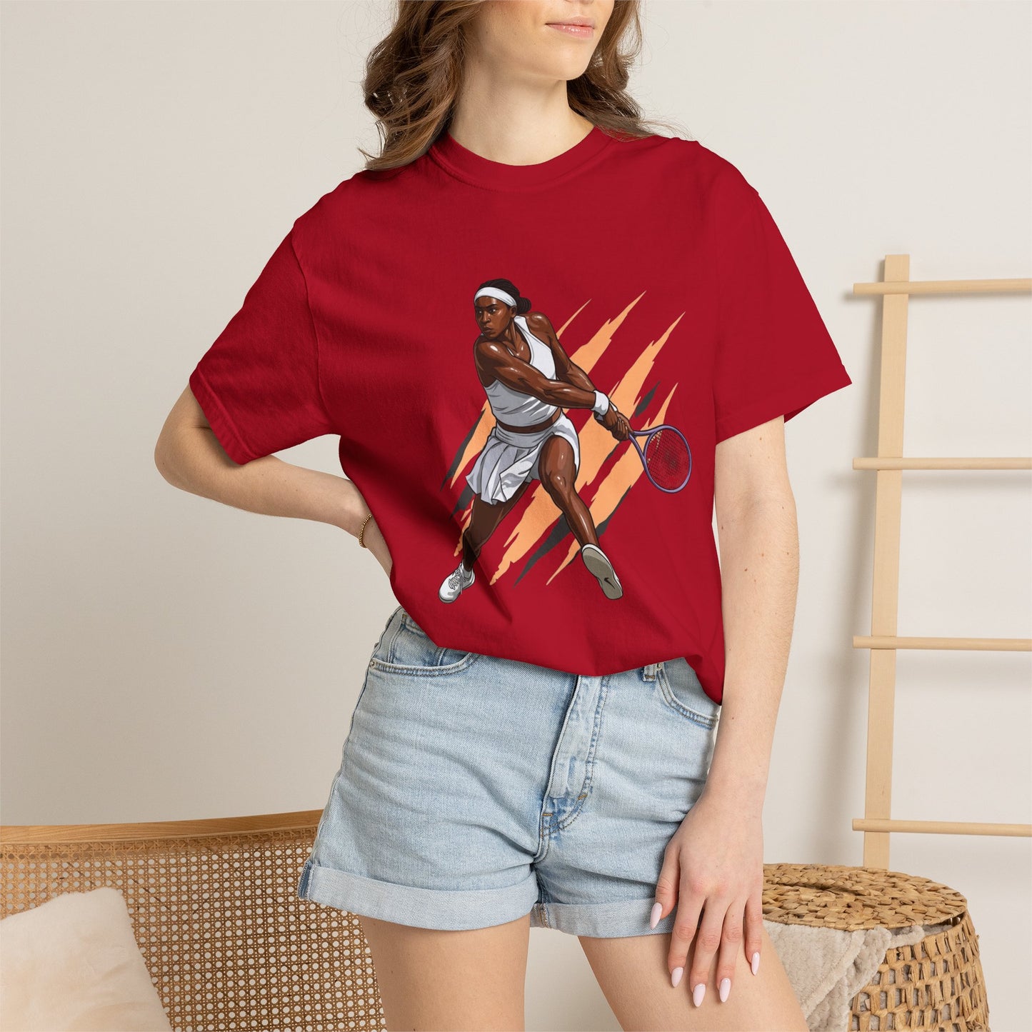 COCO GAUFF Tennis Player Graphic T-Shirt — Dynamic Women's Tennis Art Tee