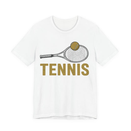 Tennis Racket & Ball Tee — Retro Athletic Tennis T‑Shirt