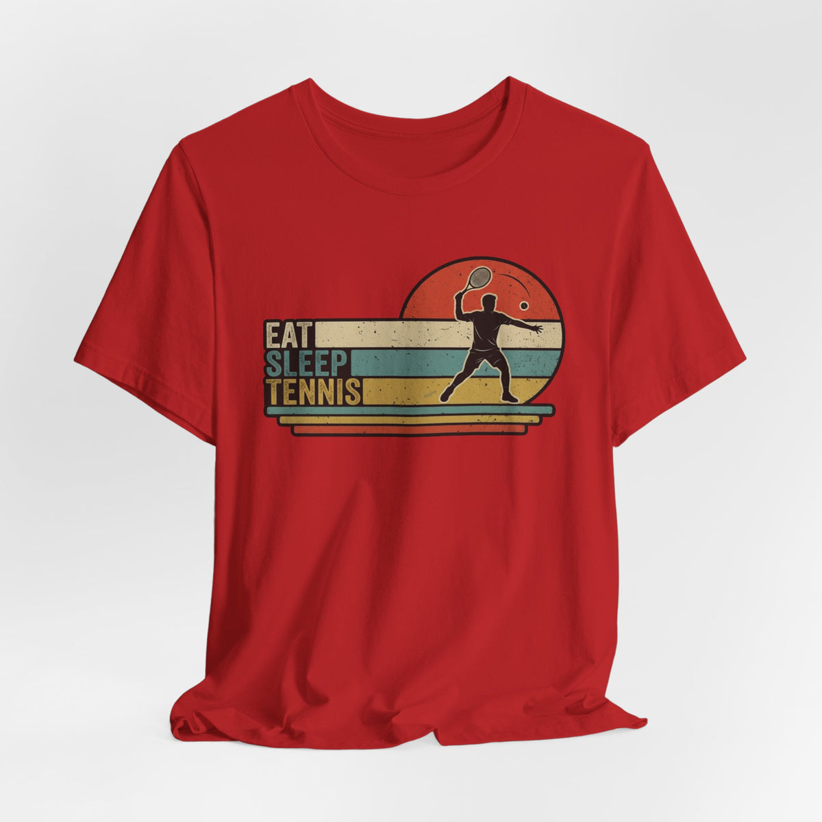 Eat Sleep Tennis Retro Graphic Tee — Vintage Tennis Player T‑Shirt
