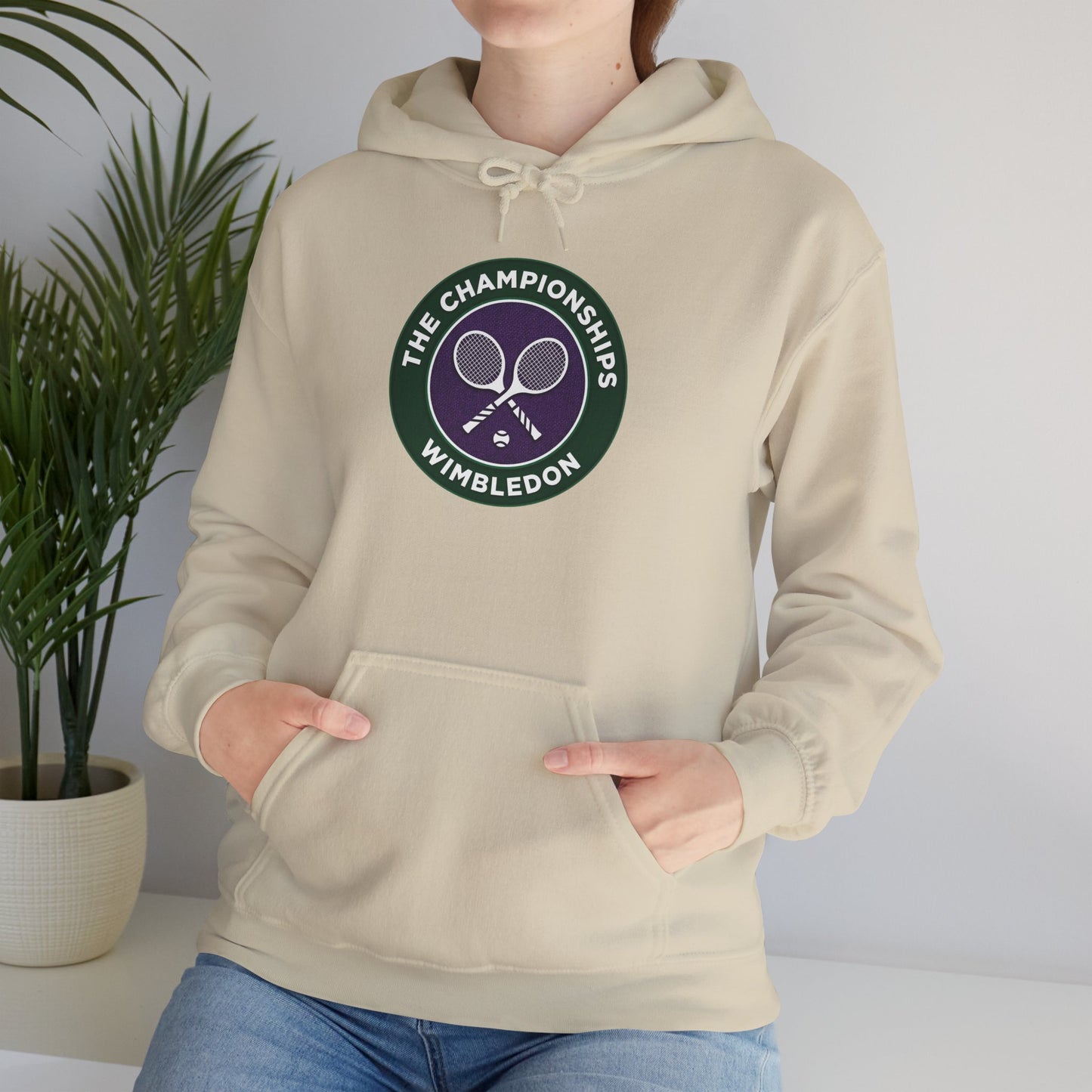 Wimbledon Championships Tennis Hoodie — Vintage Racket Crest