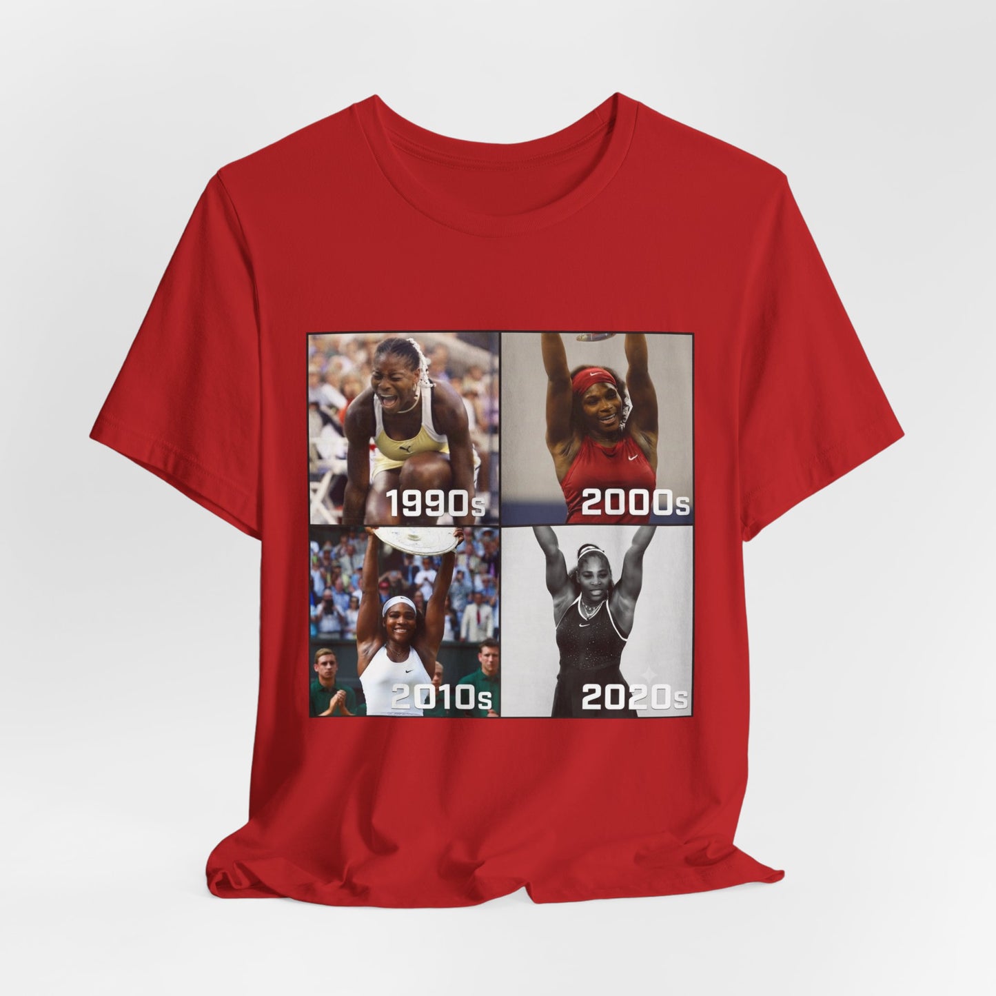 Decades of Champions Serena William’s 1990s–2020s Collage T-shirt