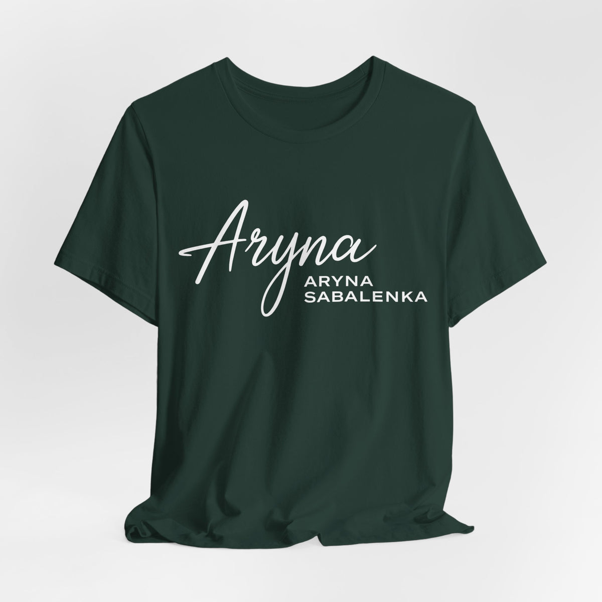 Sabalenka Classic White Tee — Plain Short Sleeve T-Shirt