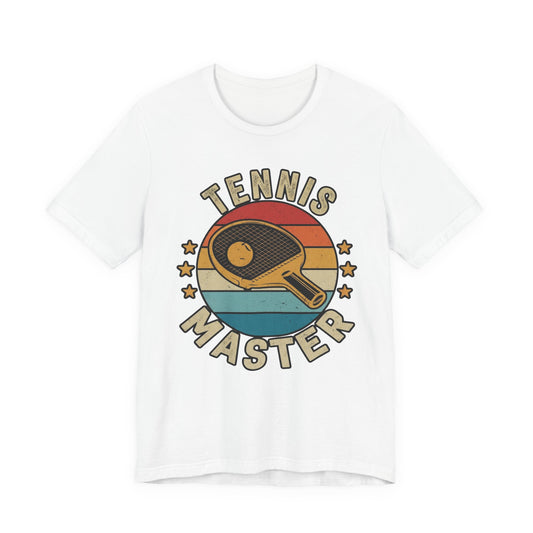 Tennis Master Tee — Retro Paddle & Ball Vintage-Style Tennis Shirt