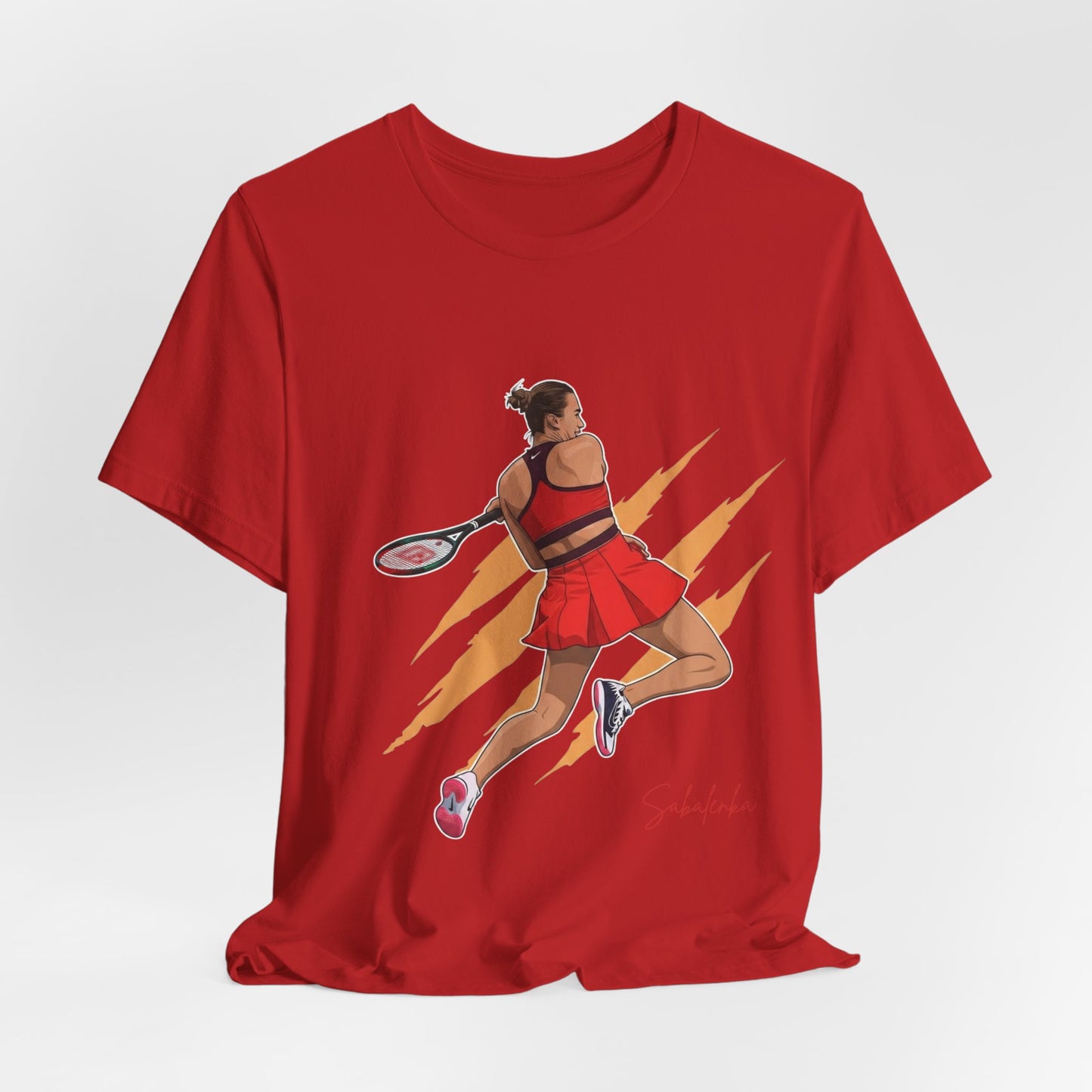 Tennis Player Aryna Sabalenka Graphic Tee — Dynamic Female Athlete Design