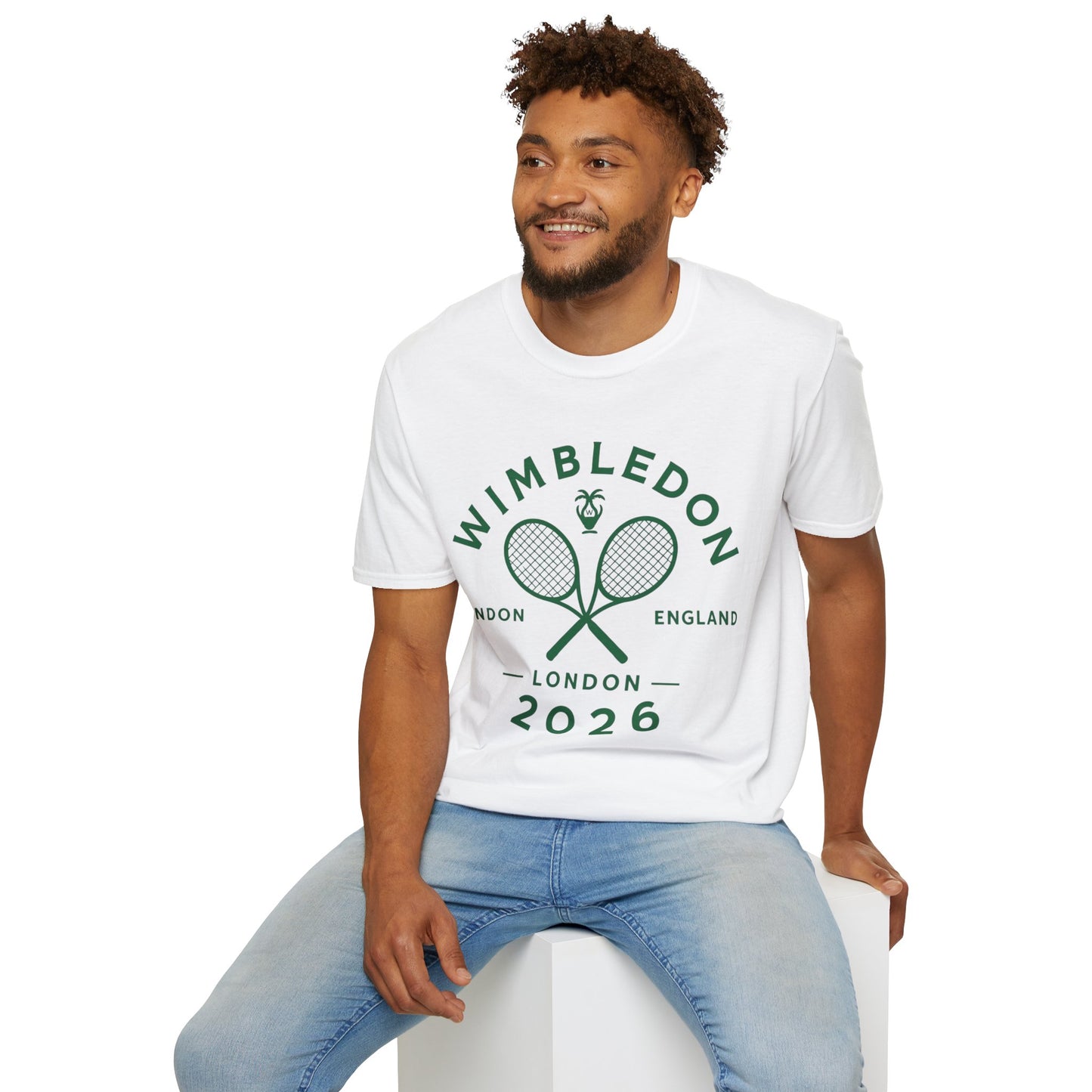 Wimbledon 2026 Tennis T‑Shirt — Vintage Rackets London Logo