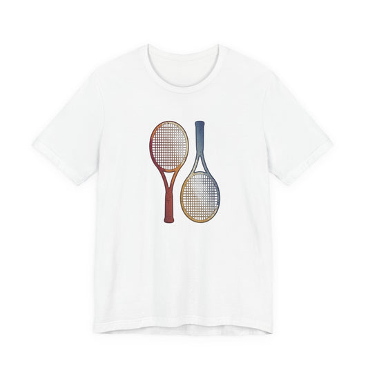 Tennis Rackets Tee — Vintage Wooden Racquets Graphic Shirt