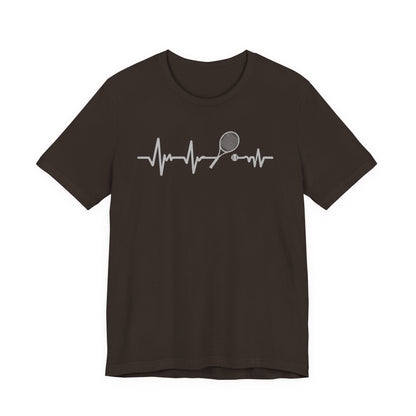 Tennis Heartbeat Tee — Racket Pulse Graphic T-Shirt