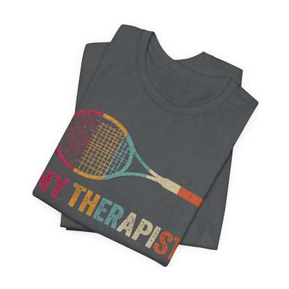 Tennis 'My Therapist' Graphic Tee — Funny Tennis Player Gift