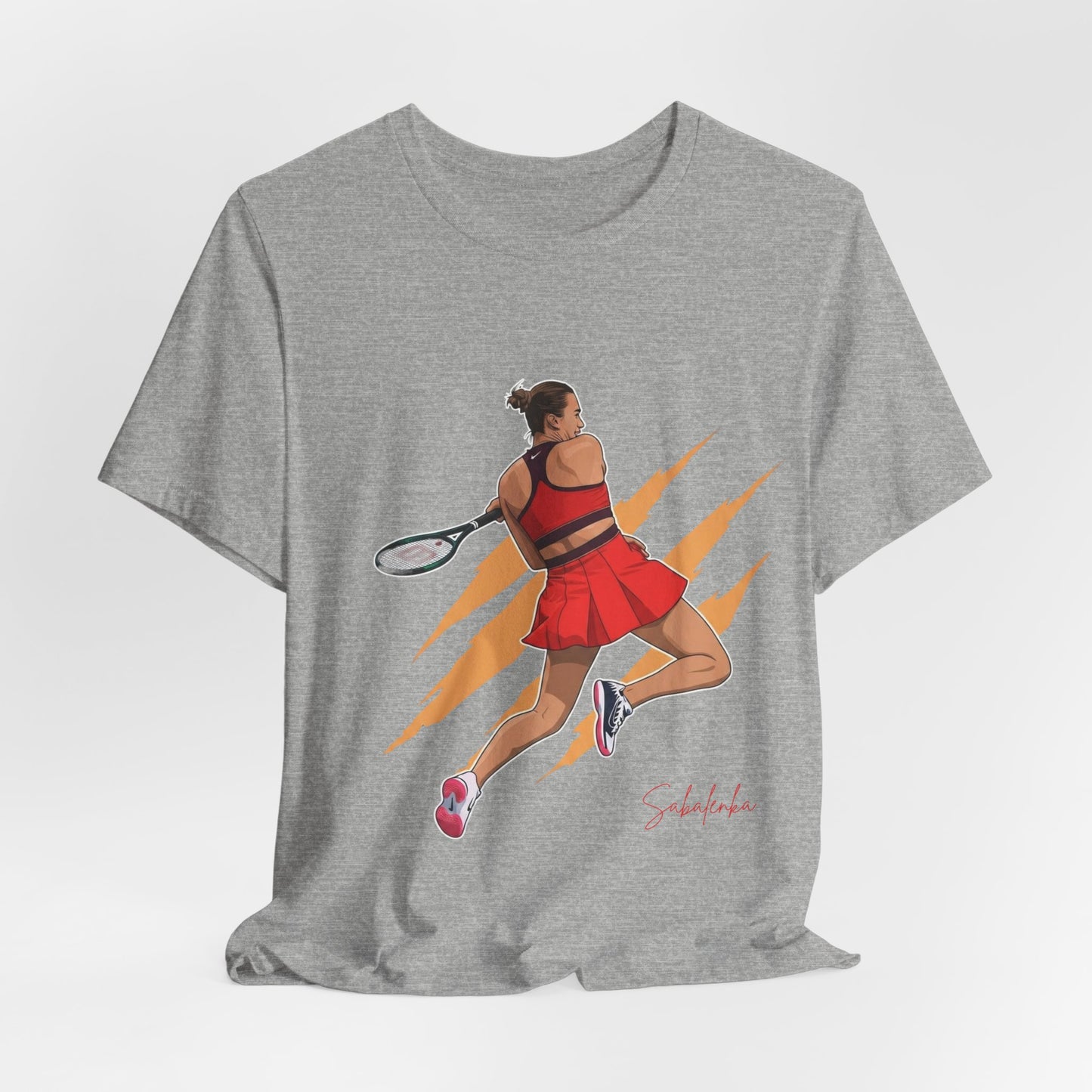 Tennis Player Aryna Sabalenka Graphic Tee — Dynamic Female Athlete Design