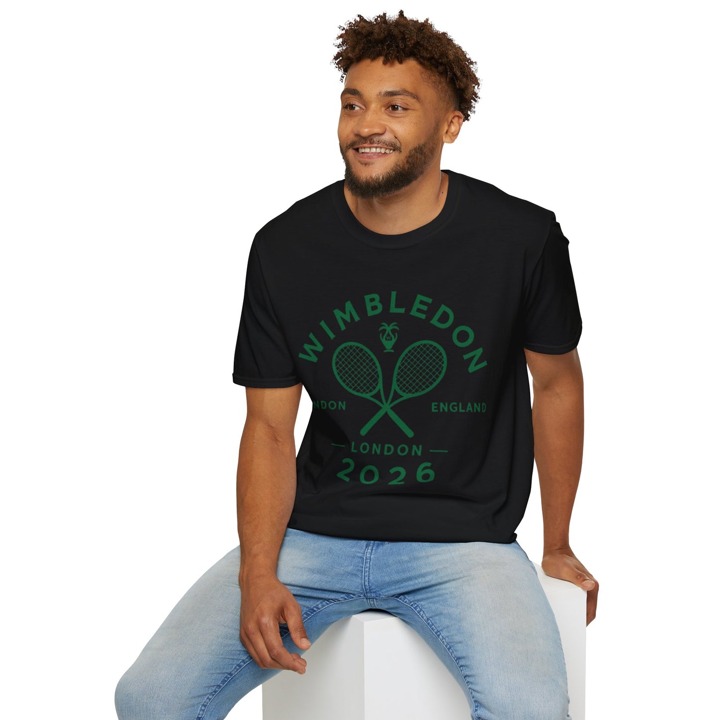 Wimbledon 2026 Tennis T‑Shirt — Vintage Rackets London Logo