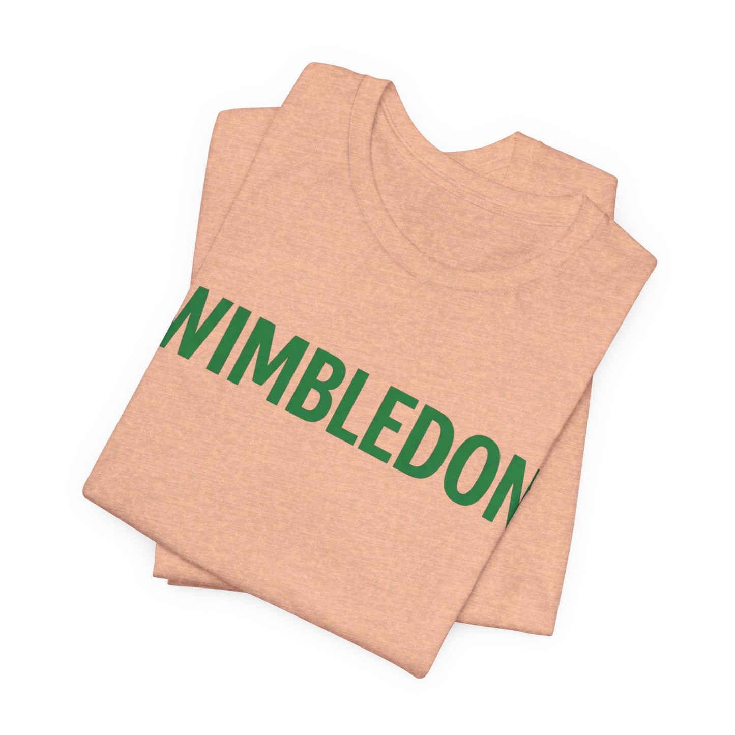 Wimbledon Classic Logo Tee — Green Text Tennis T‑Shirt