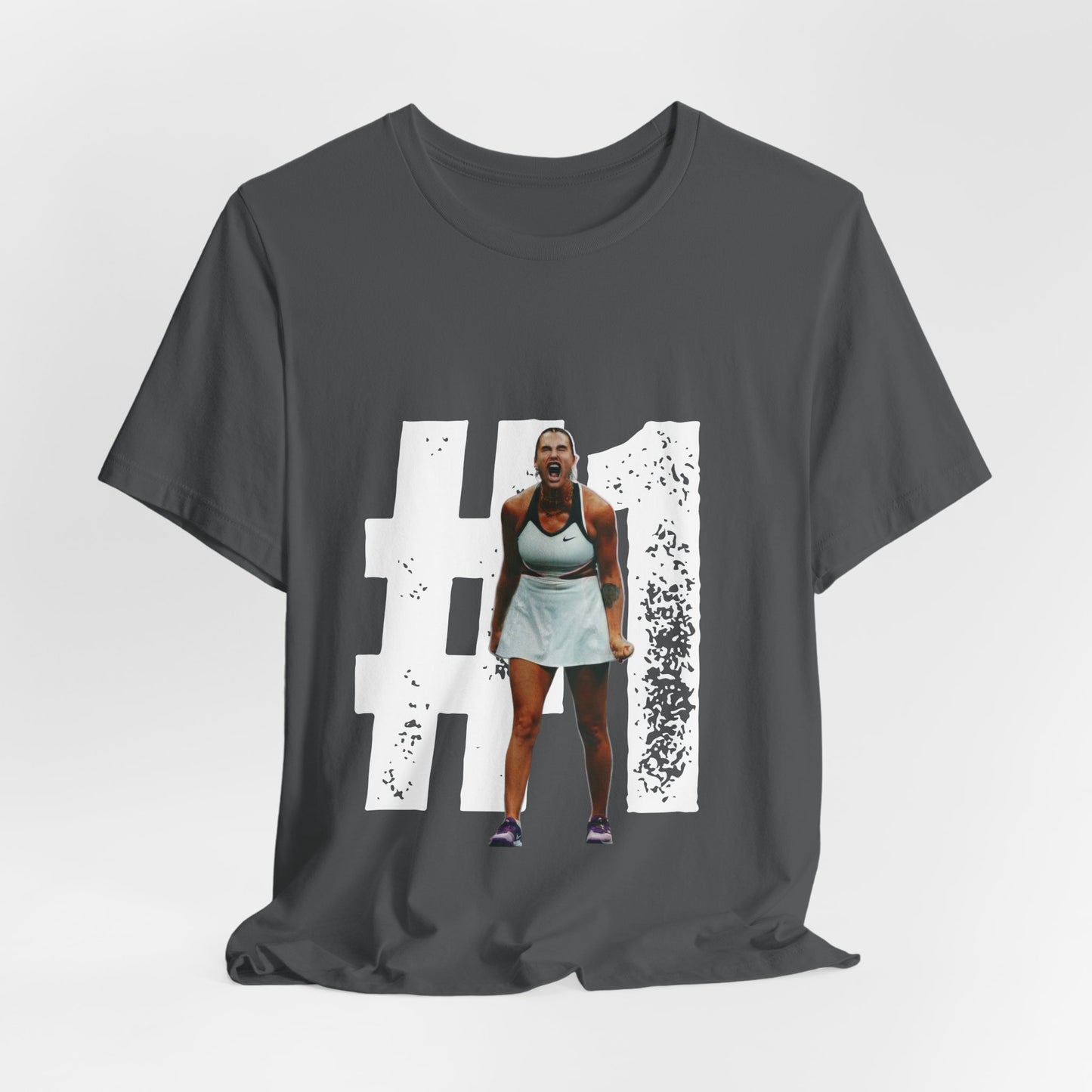 Tennis Player Graphic Tee — Fierce Court Celebration Shirt