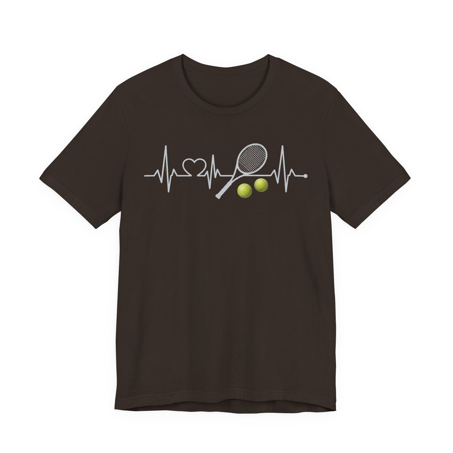 Tennis Heartbeat Tee – Racket & Tennis Ball Graphic Shirt