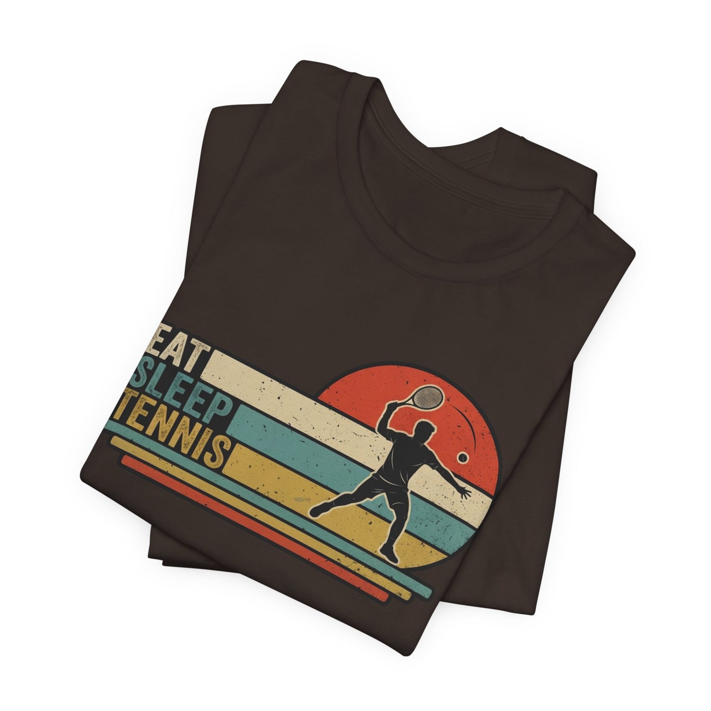 Eat Sleep Tennis Retro Graphic Tee — Vintage Tennis Player T‑Shirt
