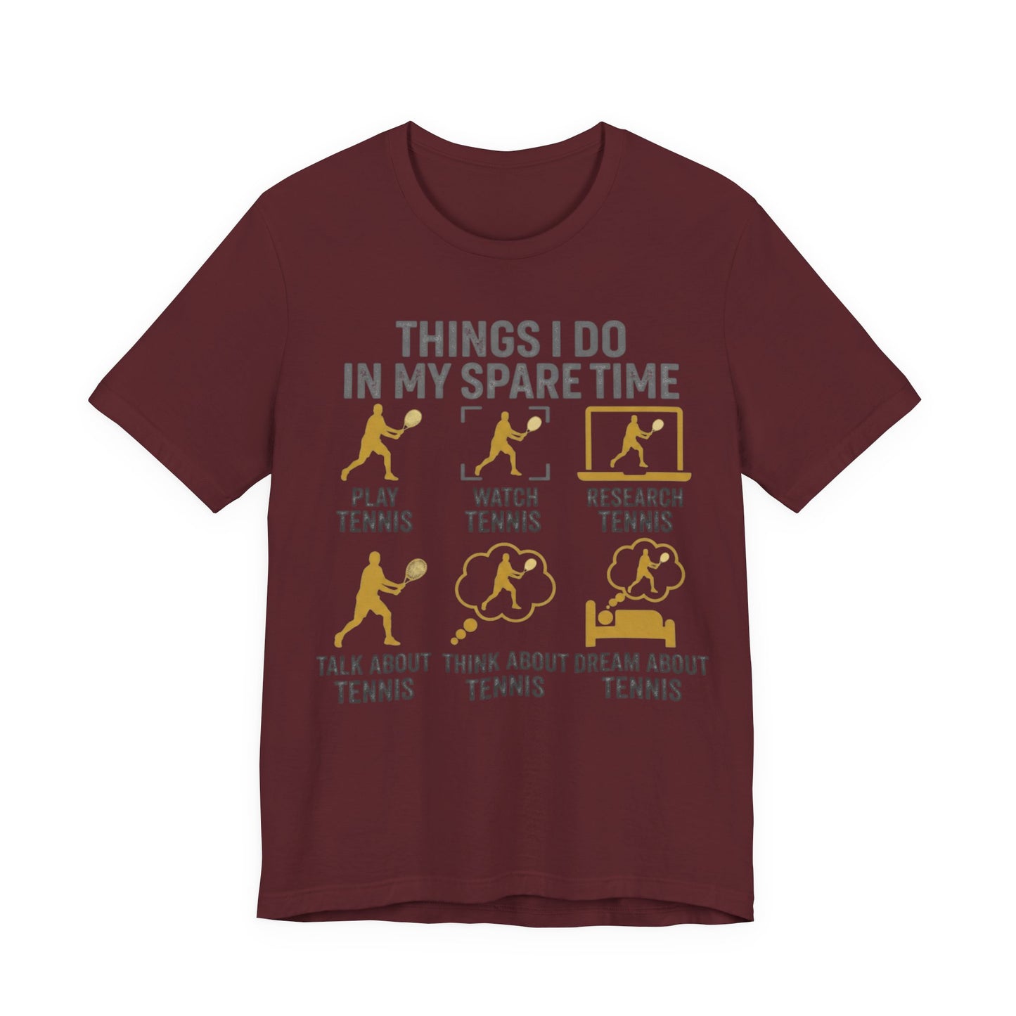Tennis Lover Graphic Tee — "Things I Do in My Spare Time" Shirt