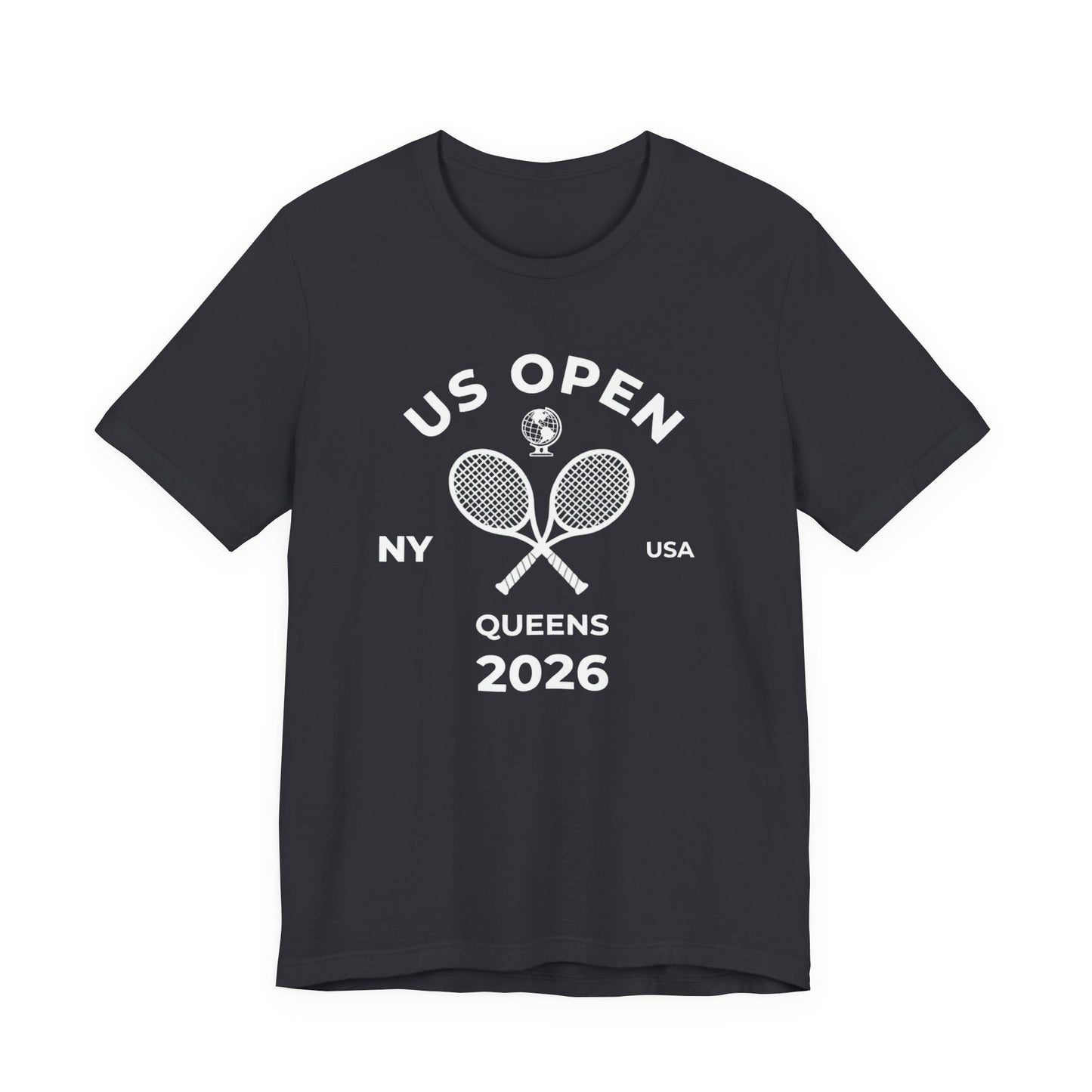 US Open Queens 2026 Tennis Tee — NY USA Vintage Racket T-Shirt
