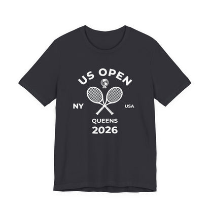 US Open Queens 2026 Tennis Tee — NY USA Vintage Racket T-Shirt