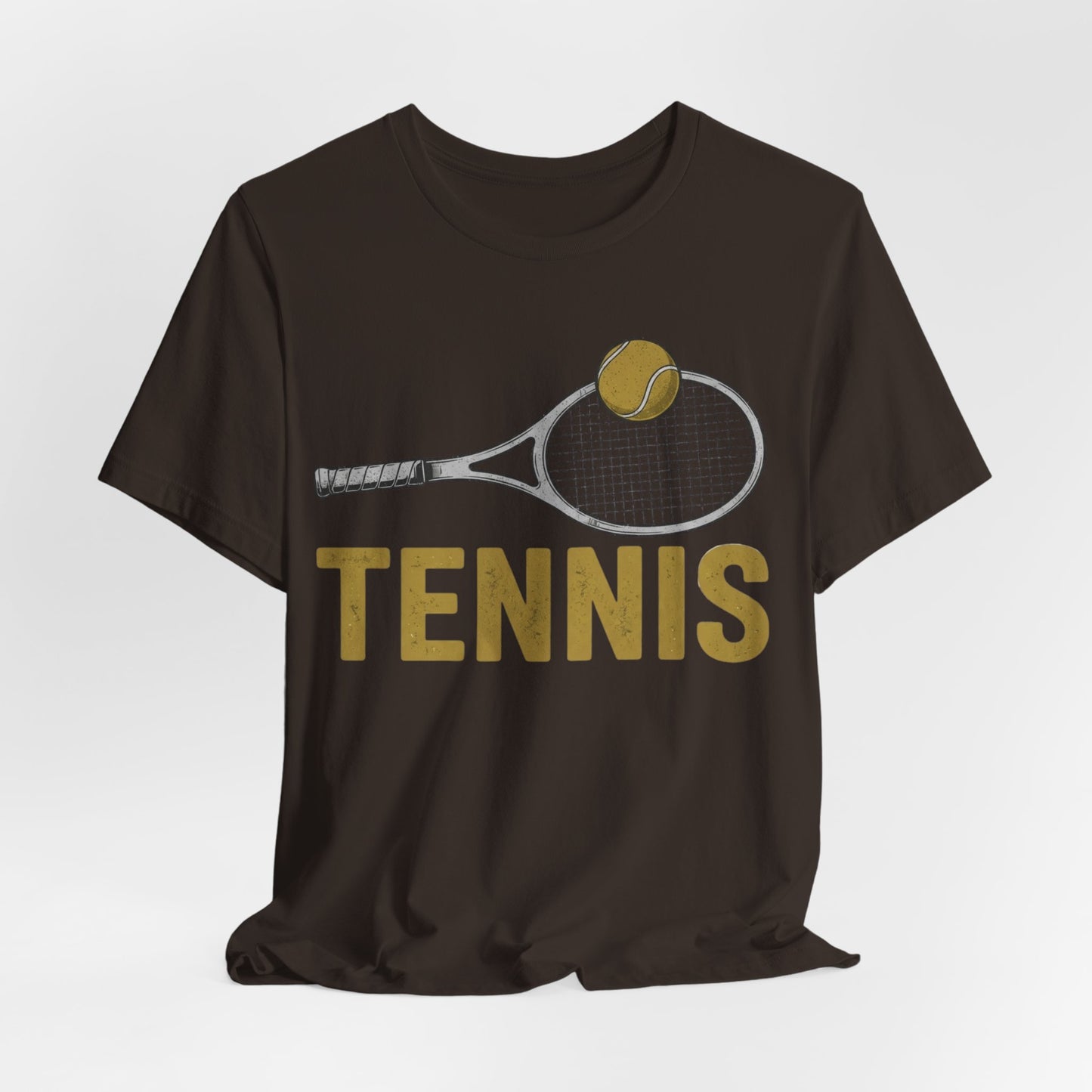 Tennis Racket & Ball Tee — Retro Athletic Tennis T‑Shirt