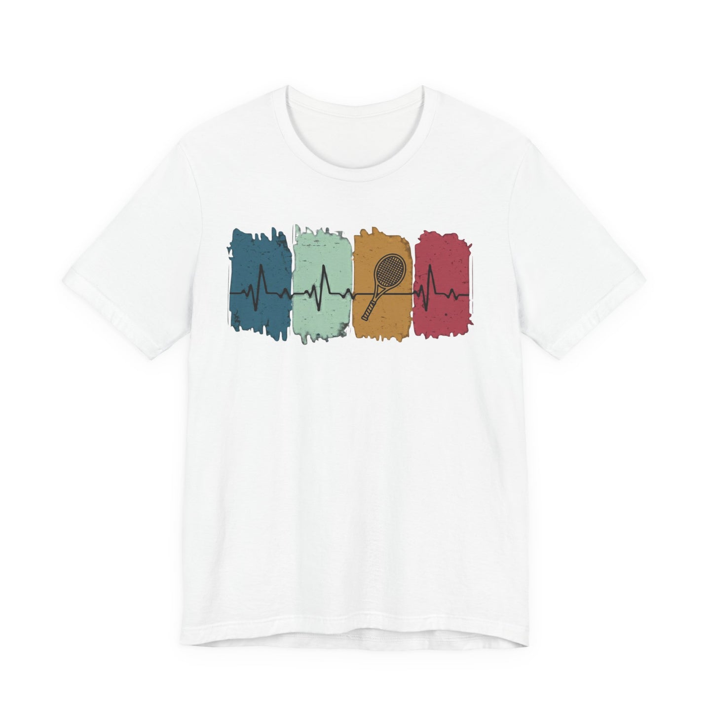 Drum Heartbeat T-Shirt – Retro Brushstroke Drumstick Heartbeat Tee