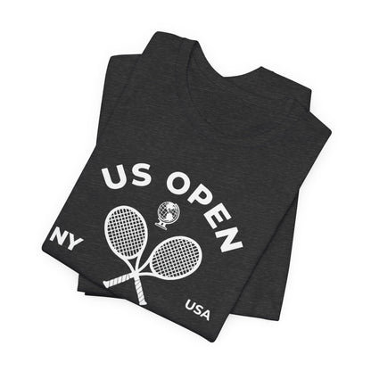 US Open Queens 2026 Tennis Tee — NY USA Vintage Racket T-Shirt
