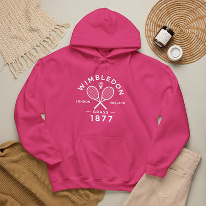 Wimbledon 1877 Tennis Hoodie — Classic Racquets Logo Pullover