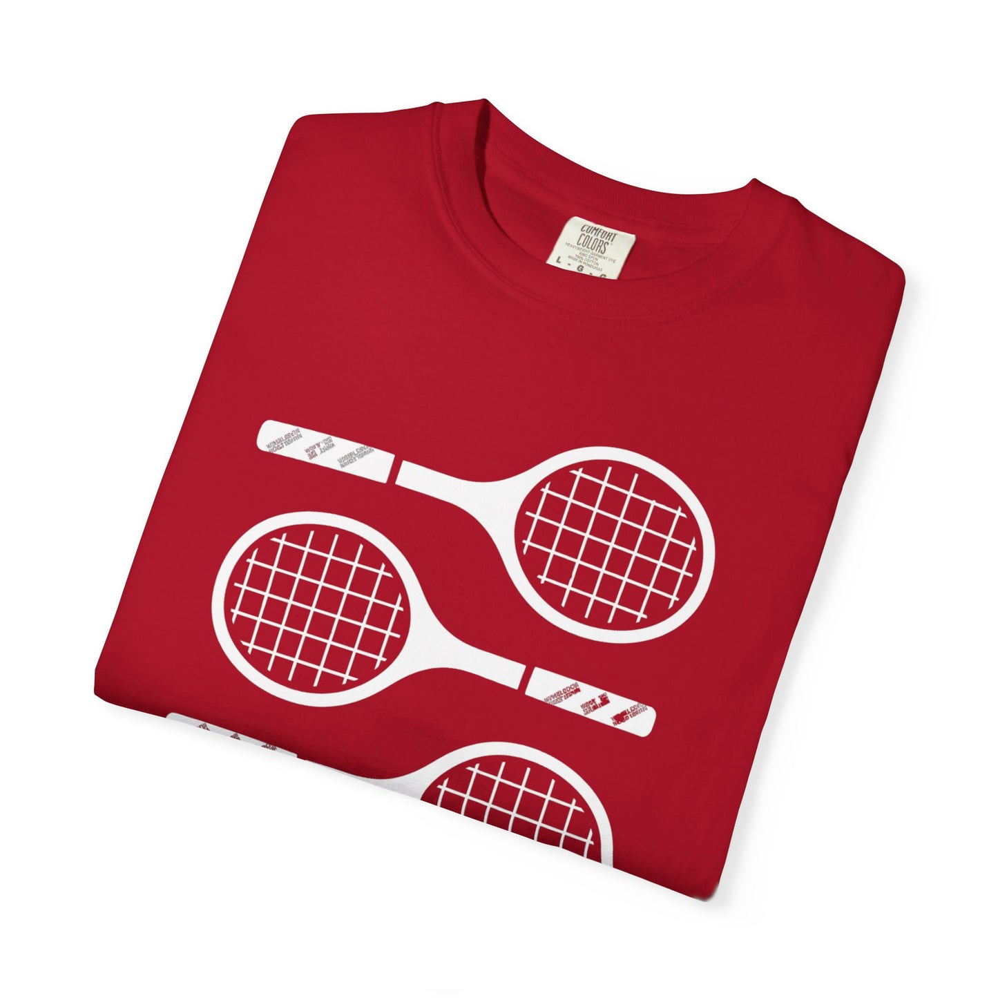 Tennis Rackets Graphic T-Shirt — Vintage-Inspired Garment-Dyed Tee