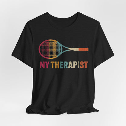 Tennis 'My Therapist' Graphic Tee — Funny Tennis Player Gift