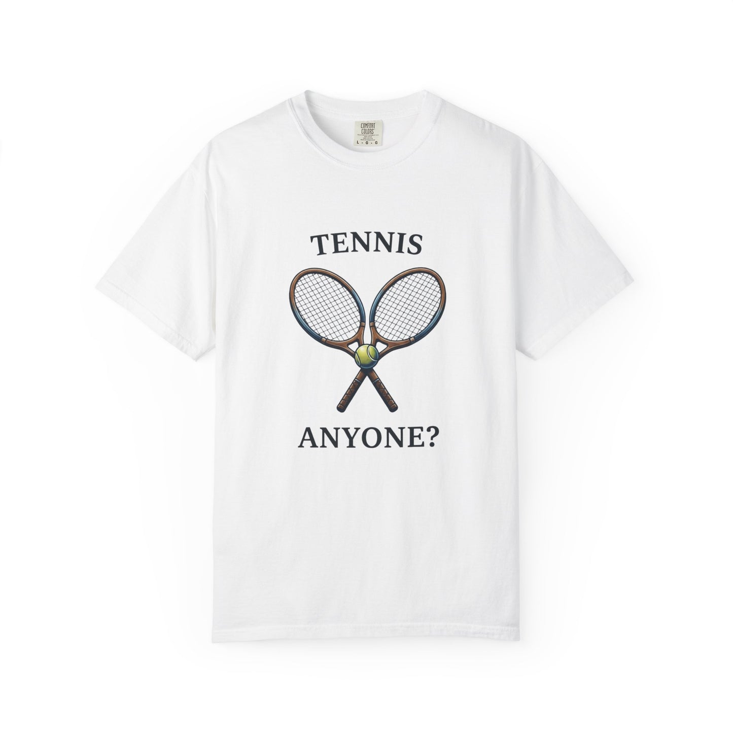Tennis Anyone? Graphic T-Shirt — Vintage Racket & Ball Tee for Tennis Players