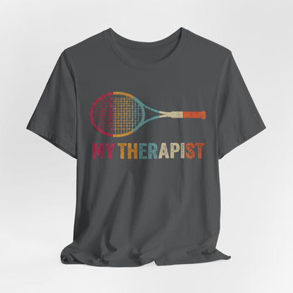 Tennis 'My Therapist' Graphic Tee — Funny Tennis Player Gift