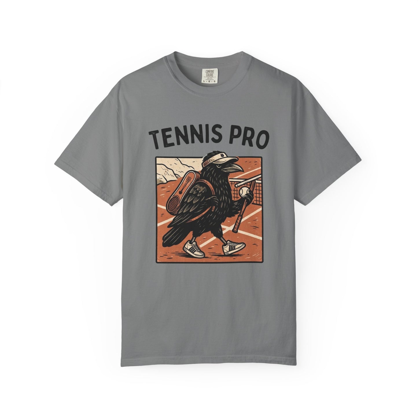 Tennis Pro T‑Shirt — Vintage Raven Tennis Graphic
