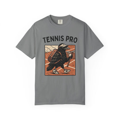 Tennis Pro T‑Shirt — Vintage Raven Tennis Graphic