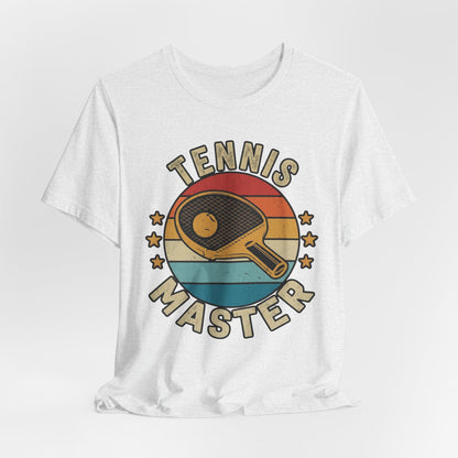 Tennis Master Tee — Retro Paddle & Ball Vintage-Style Tennis Shirt