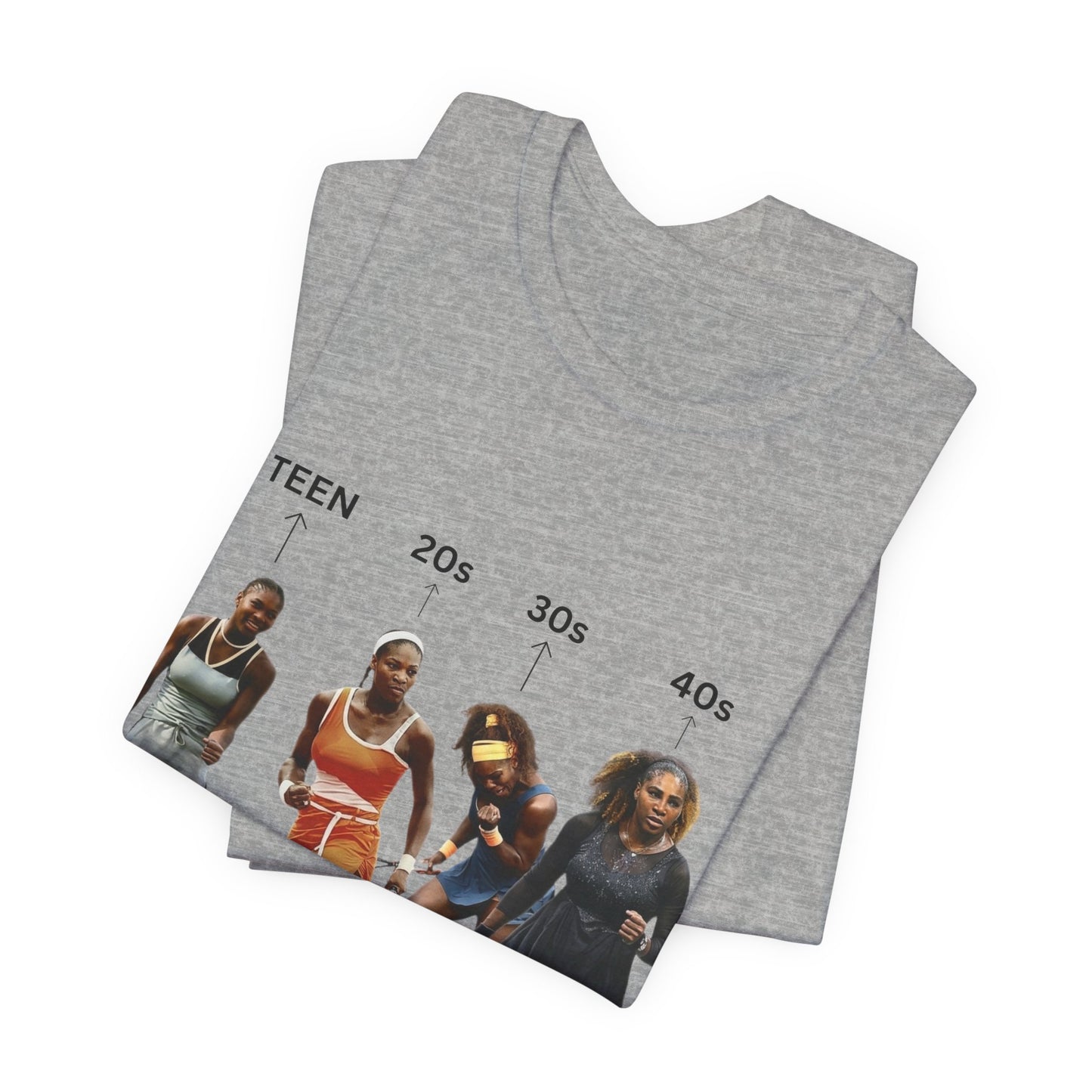 T-Shirt — Serena Williams Life Stages Graphic Tee (Teen · 20s · 30s · 40s)