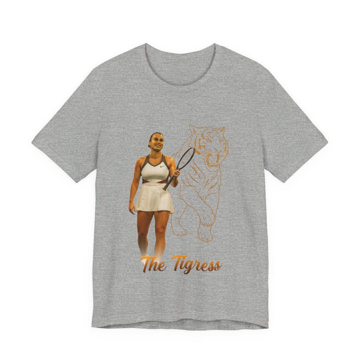 Sabalenka The Tigress Graphic Tee — Empowered Woman & Tiger Illustration