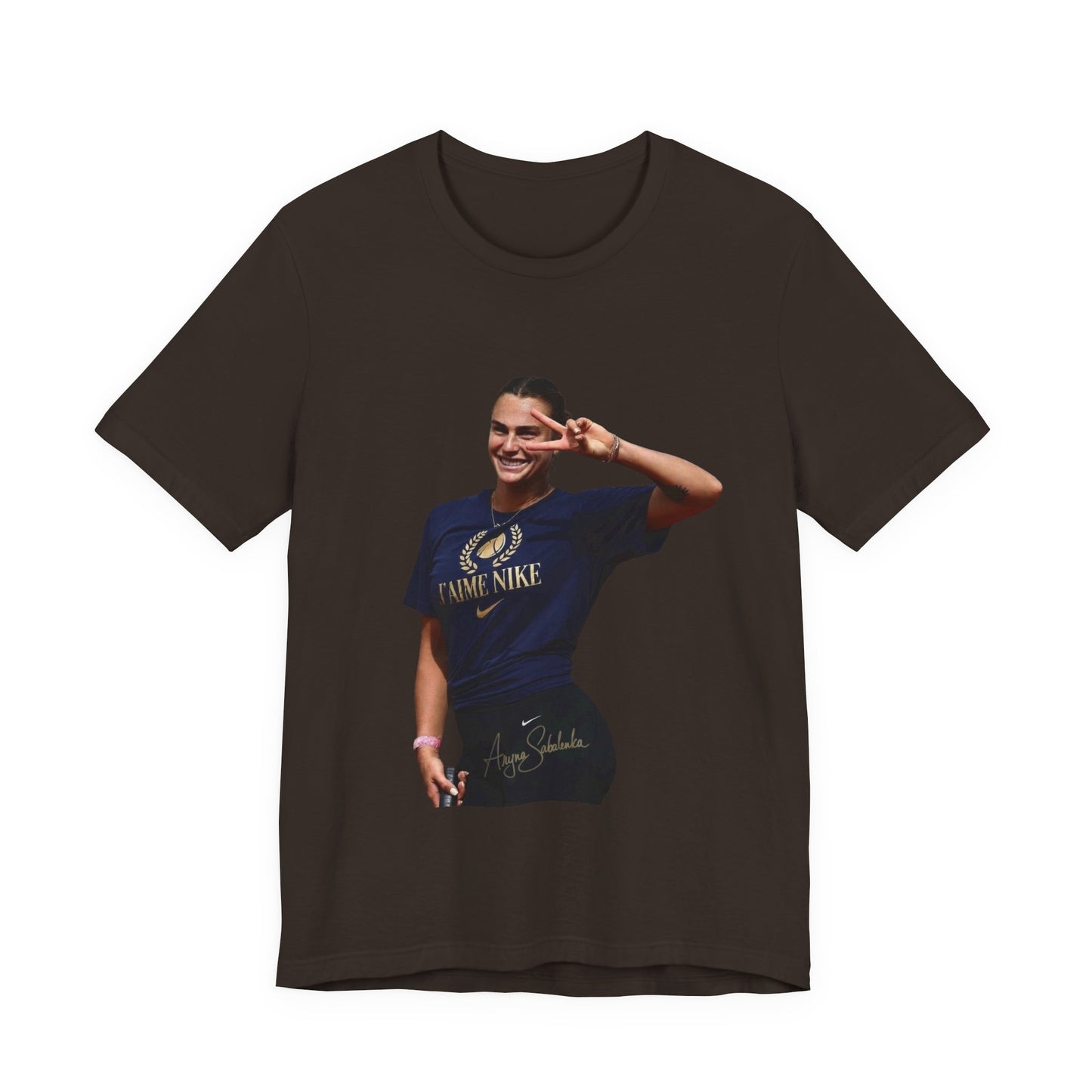 Aryna Sabalenka T-Shirt —Graphic Tee with Smiling Player Photo