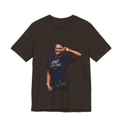 Aryna Sabalenka T-Shirt —Graphic Tee with Smiling Player Photo