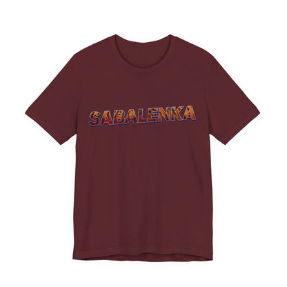 Sabalenka Tennis T‑Shirt — Bold Text Fan Tee