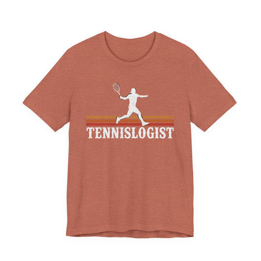 Tennislogist T‑Shirt – Retro Tennis Player Graphic Tee for Coaches & Fans
