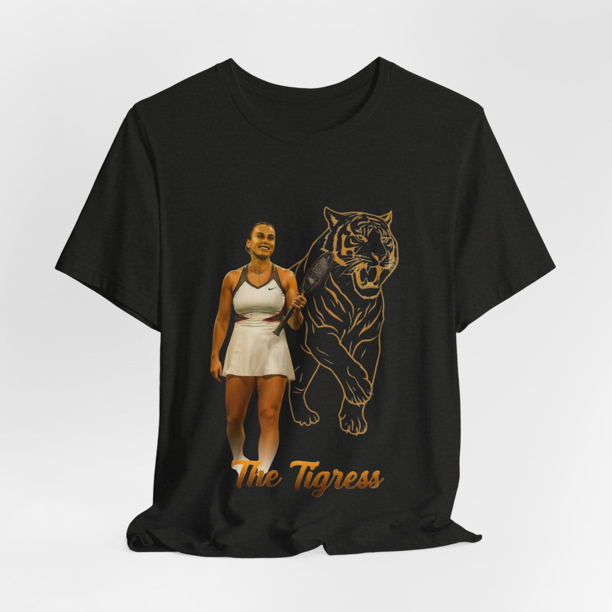 Sabalenka The Tigress Graphic Tee — Empowered Woman & Tiger Illustration