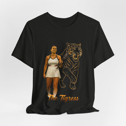 Sabalenka The Tigress Graphic Tee — Empowered Woman & Tiger Illustration
