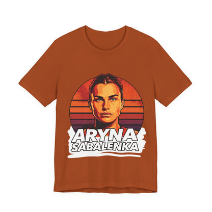 Aryna Sabalenka Graphic Tee — Vintage Sunset Tennis Player T-Shirt