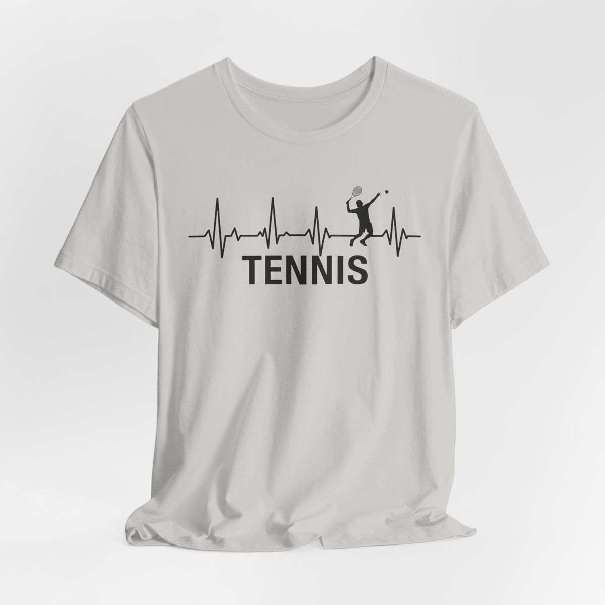 Tennis Heartbeat T‑Shirt — Tennis Player ECG Graphic Tee