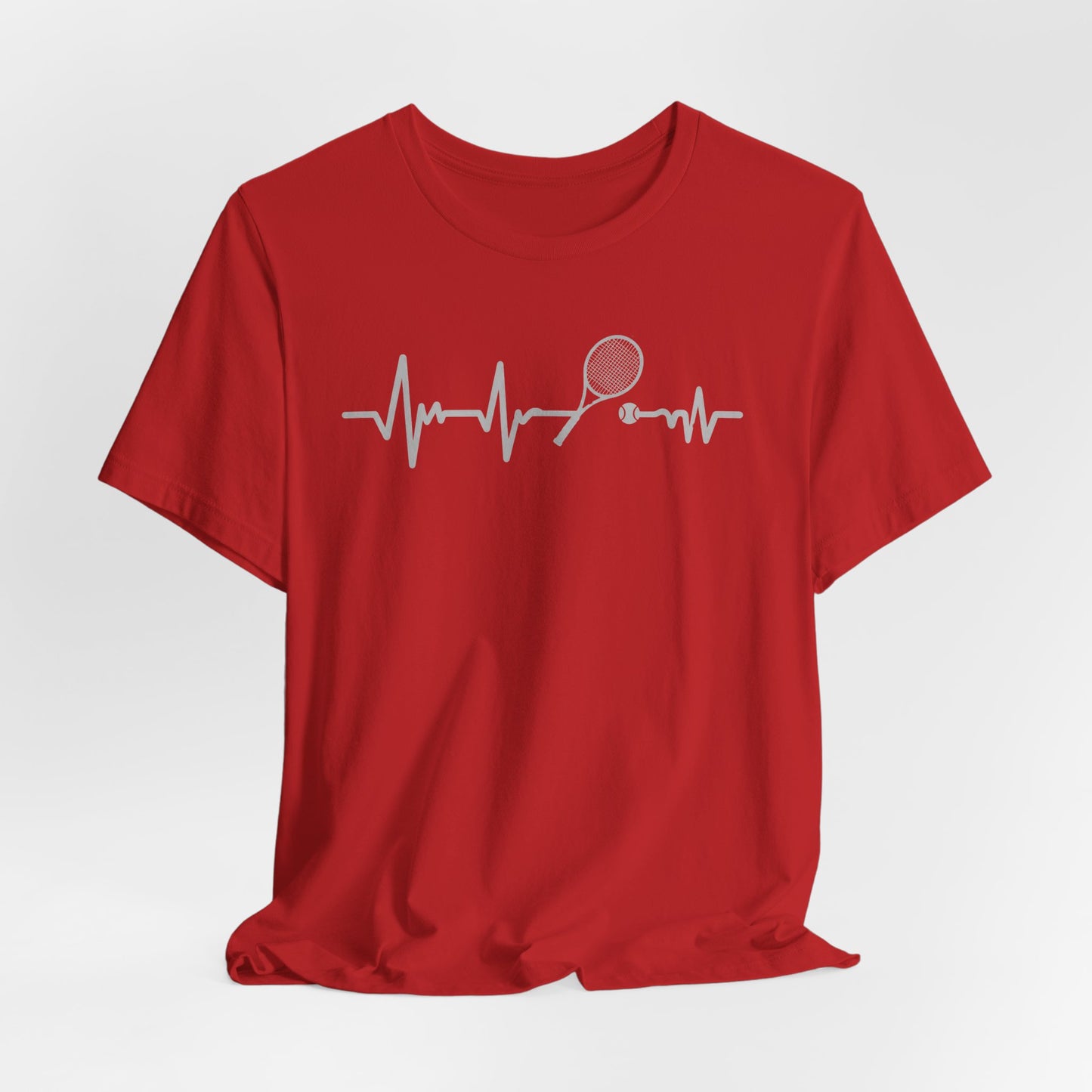 Tennis Heartbeat Tee — Racket Pulse Graphic T-Shirt