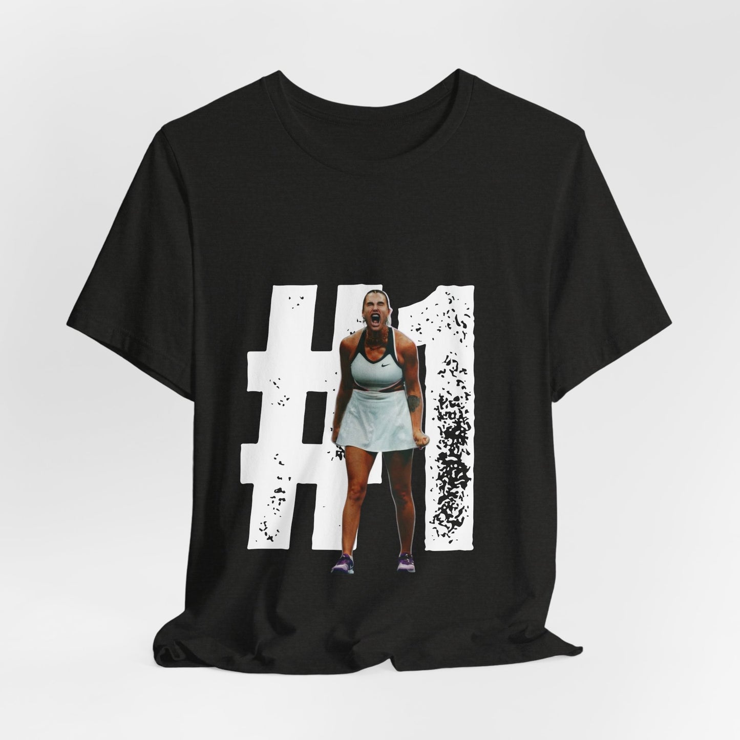 Tennis Player Graphic Tee — Fierce Court Celebration Shirt