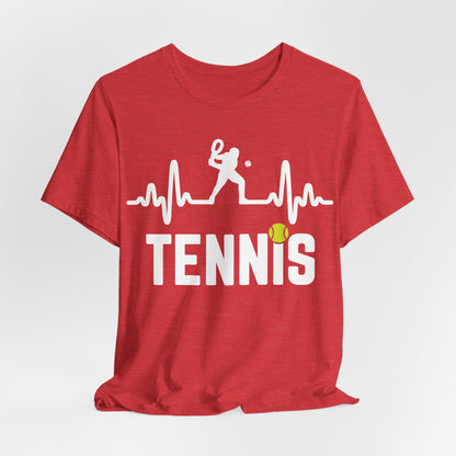 Tennis Pulse Tee — Heartbeat Tennis Player Graphic Shirt
