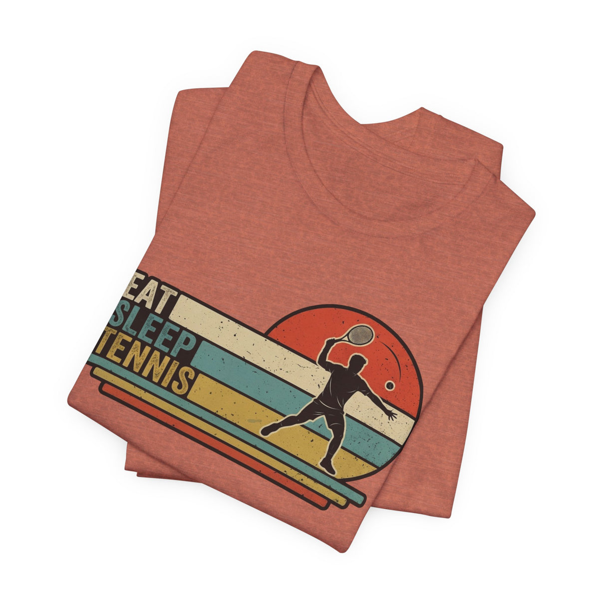 Eat Sleep Tennis Retro Graphic Tee — Vintage Tennis Player T‑Shirt
