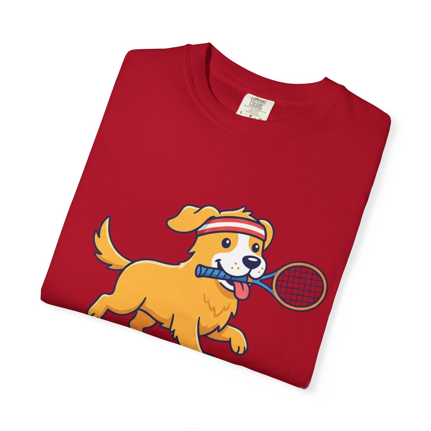 T-Shirt — "Always Ready to Serve" Golden Retriever Tennis Dog Graphic