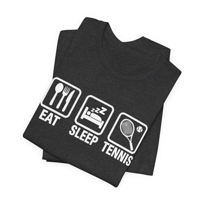Tennis Tee — "Eat Sleep Tennis" Graphic Shirt