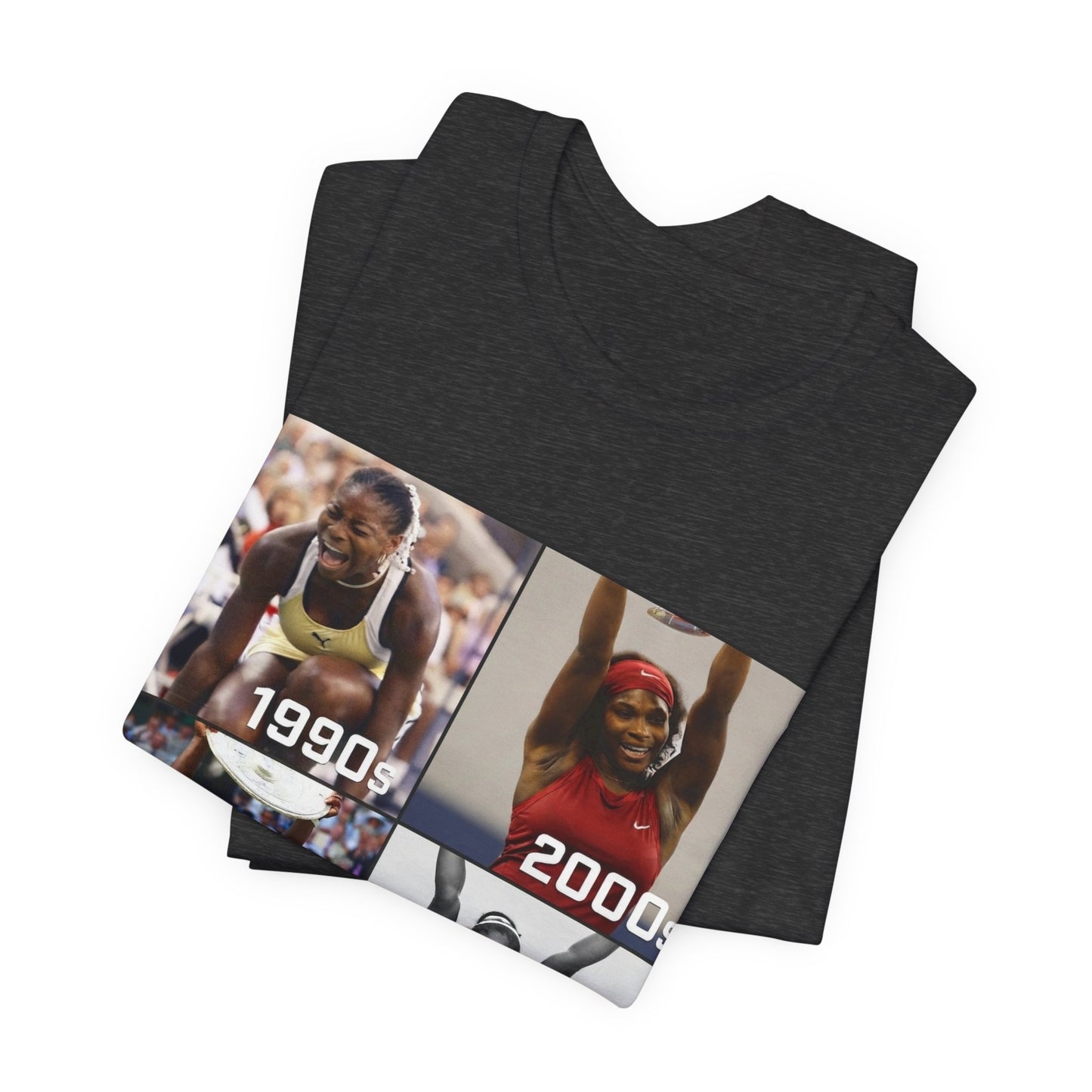 Decades of Champions Serena William’s 1990s–2020s Collage T-shirt